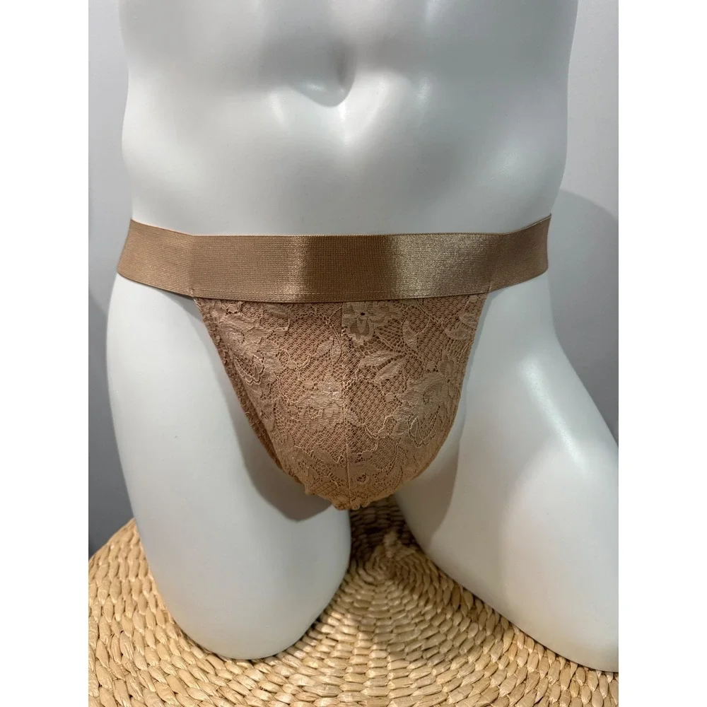 Cosabella Lace Jock Strap Men Never Say Never Nude Beige Luxury Underwear S